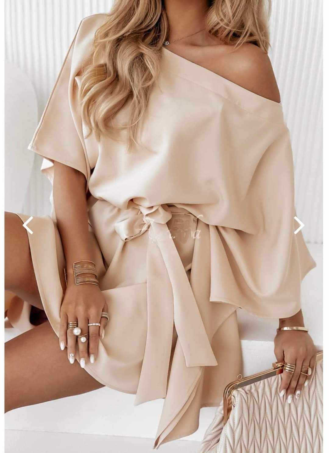 Dress batwings Oversize beige Xs-XL - Image 6