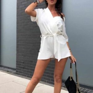 White short jumpsuit 6-10