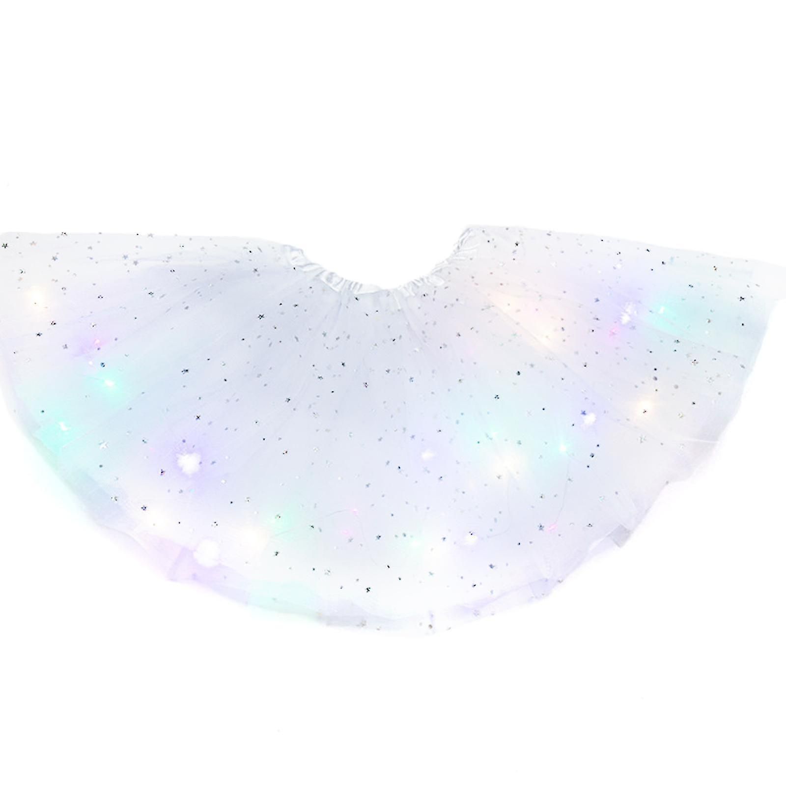 BEAUTIFUL GLOWING LED TULLE SKIRT WHITE age 2-9 - Image 5