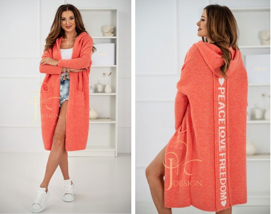 Long Sweater one size orange XS-M