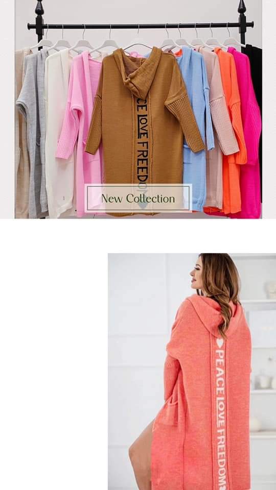 Long Sweater one size orange XS-M - Image 4
