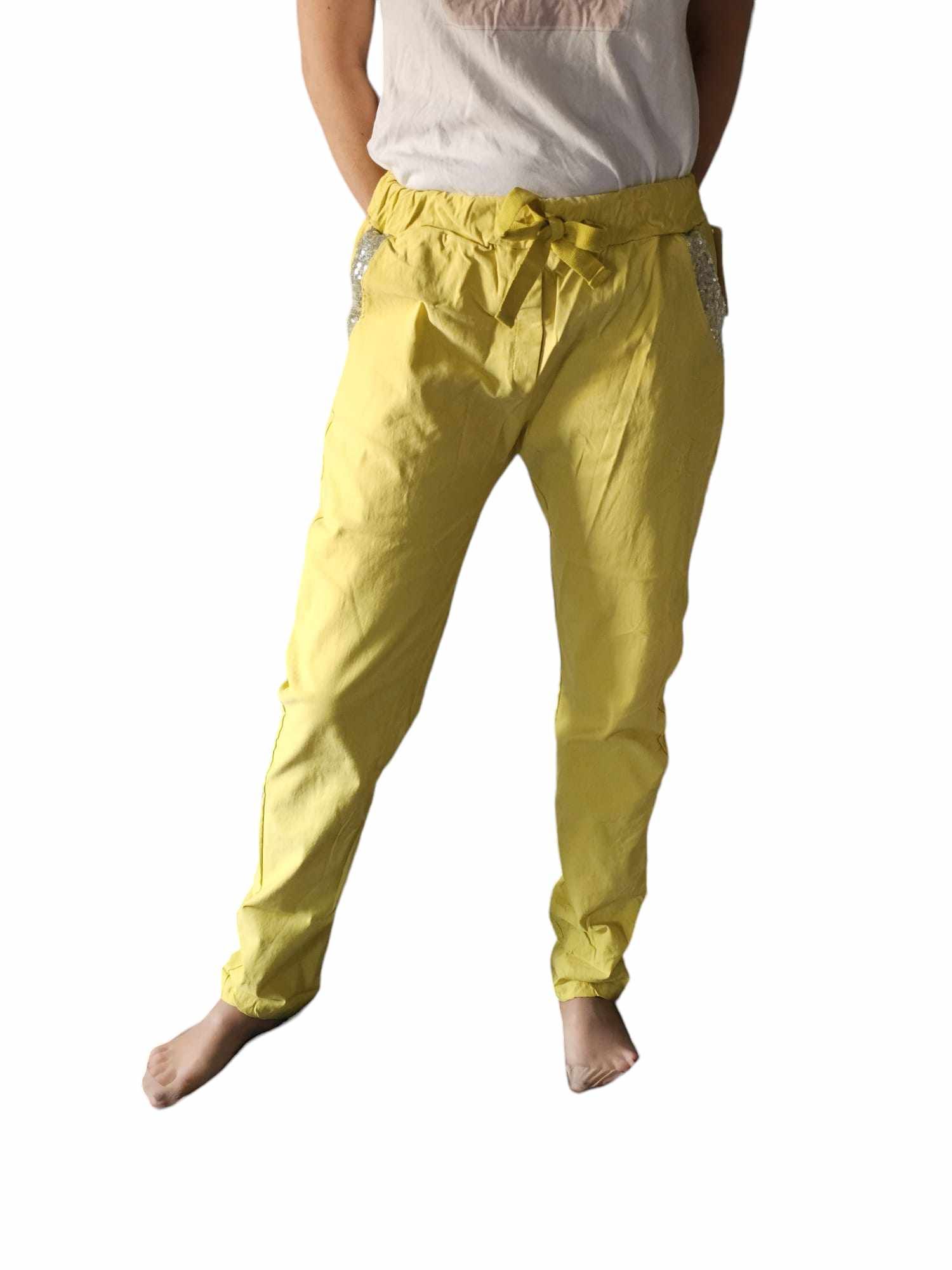 Yellow Italian trousers M-L
