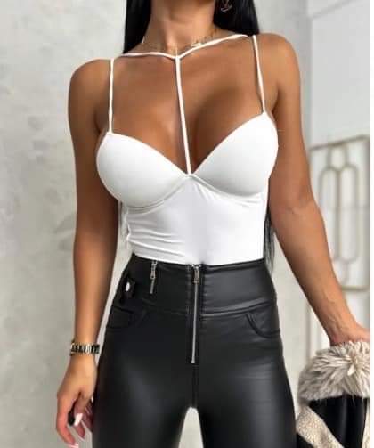 White top with thin straps - Image 2