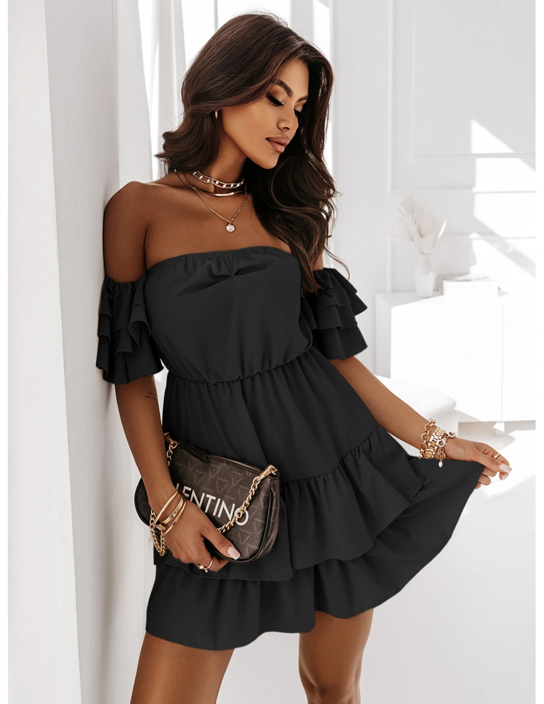 Flared Spanish black dress 6-14 - Image 4