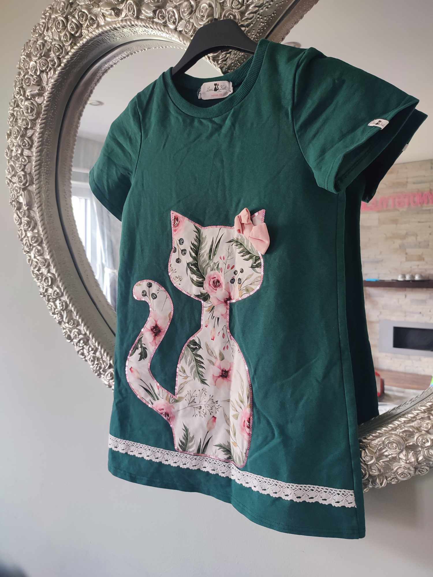 Girly dress with a kitten - Image 4