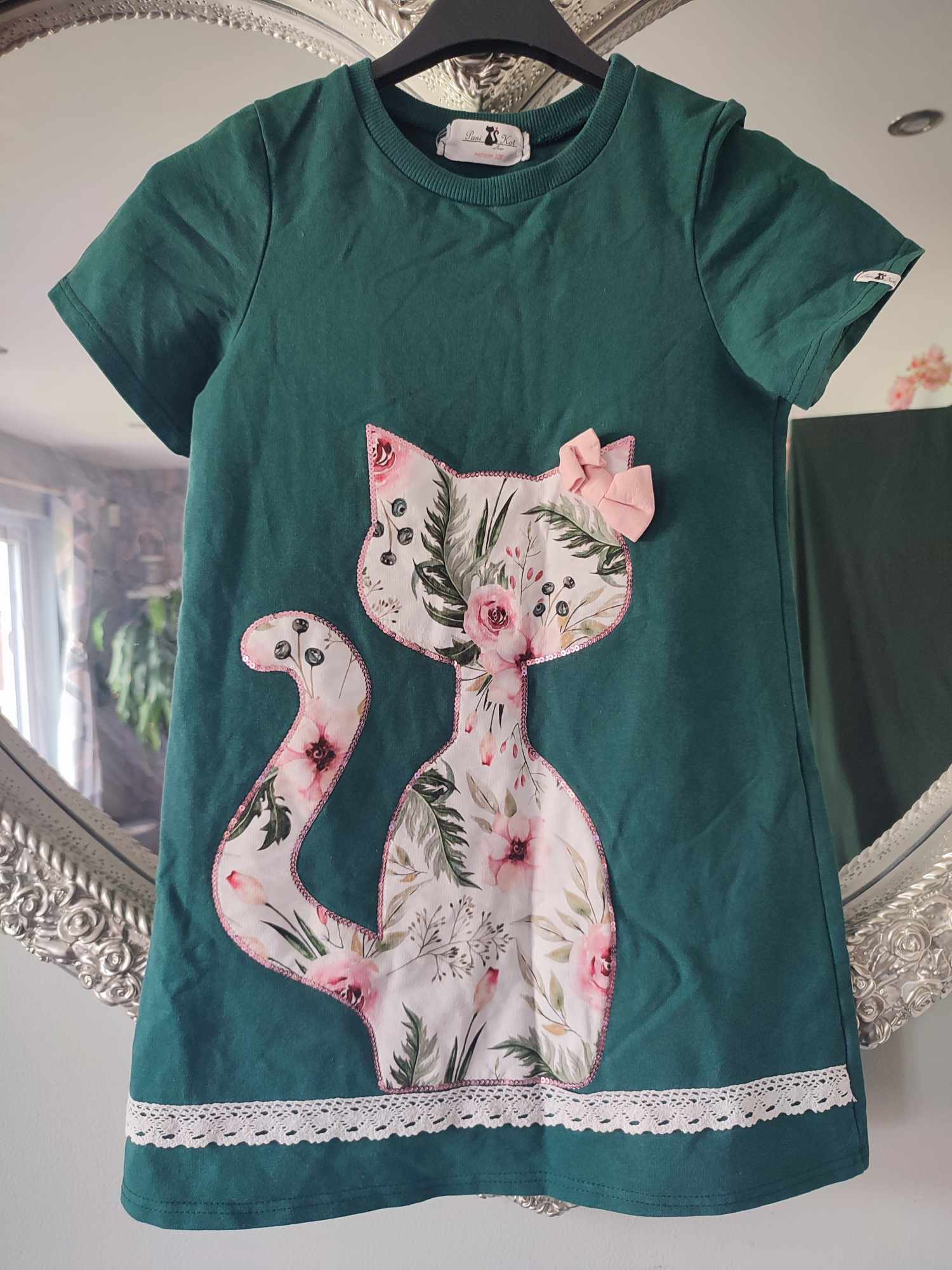 Girly dress with a kitten - Image 3