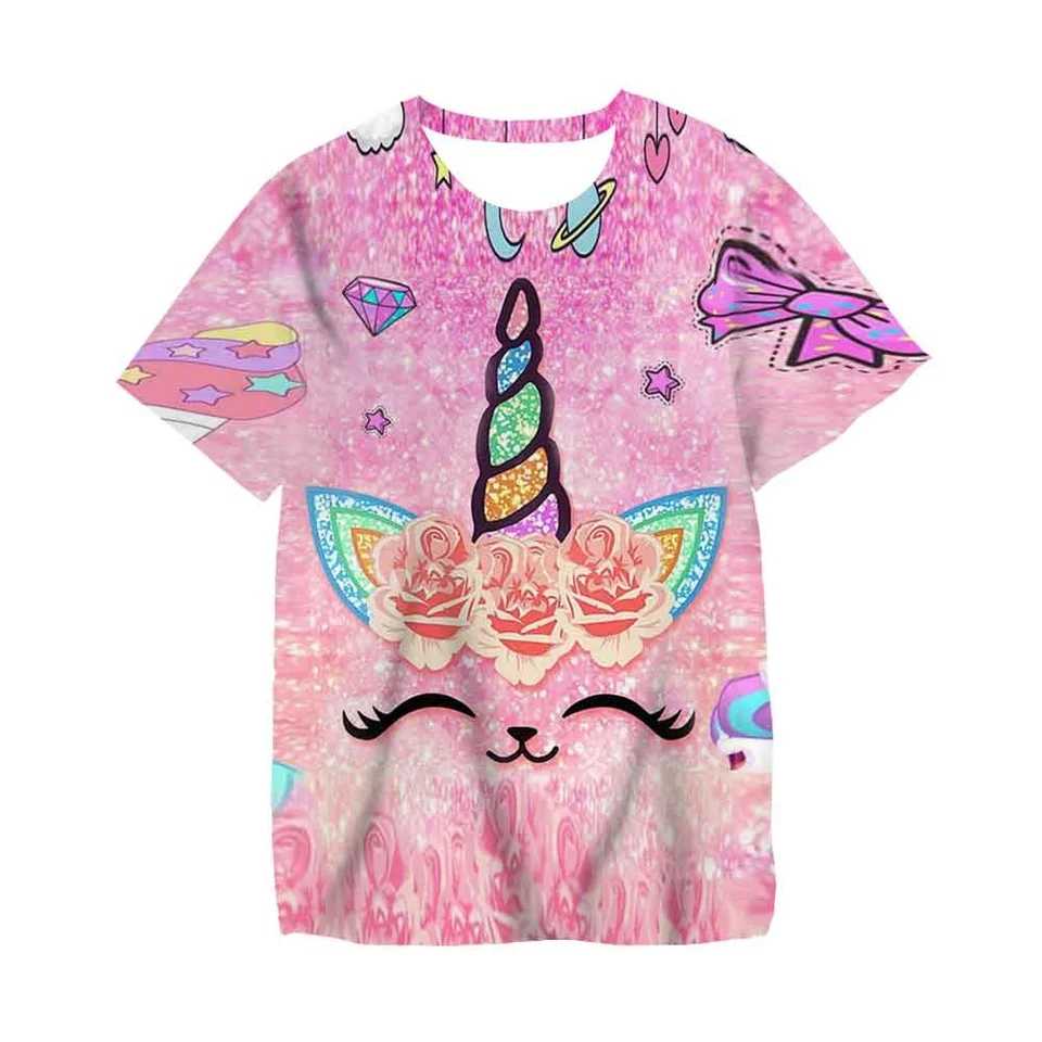 Unicorn girl T-shirt age 7-8 - Image 2