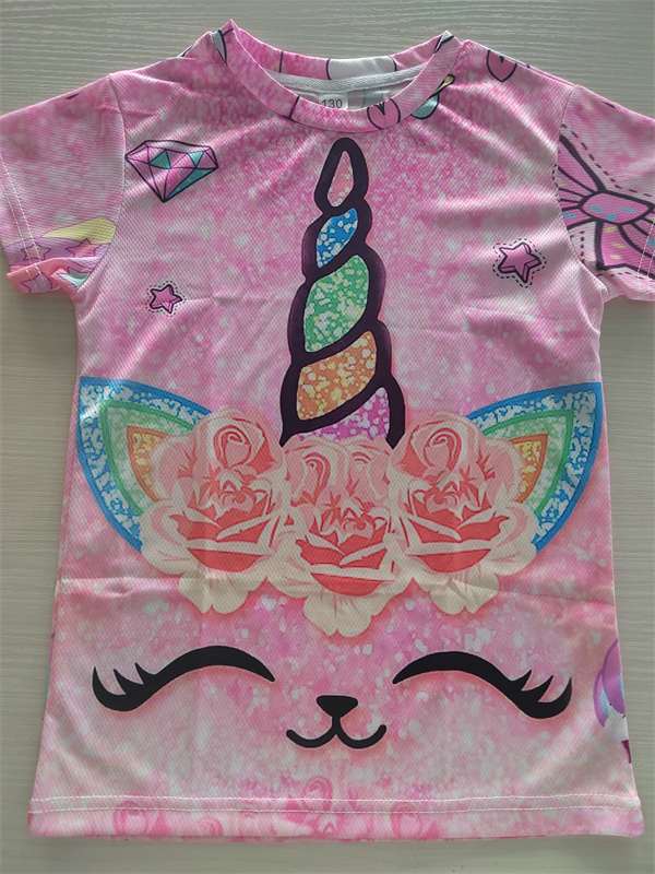 Unicorn girl T-shirt age 7-8 - Image 3