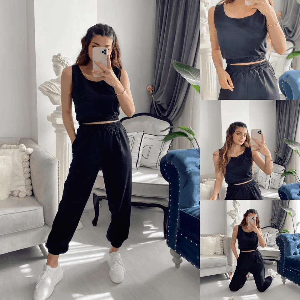 Long black joggers pants - Image 4