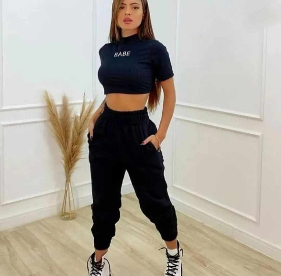 Long black joggers pants