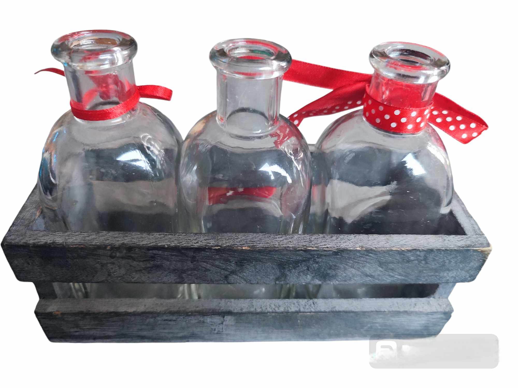 Wooden box with bottles - Image 2