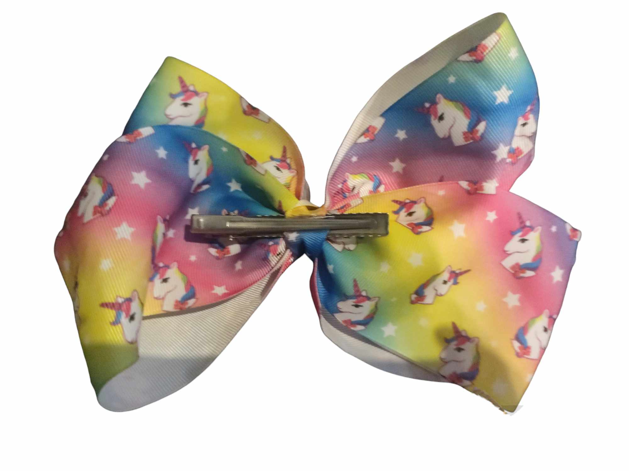 Hair unicorns Bow clip style rainbow - Image 2