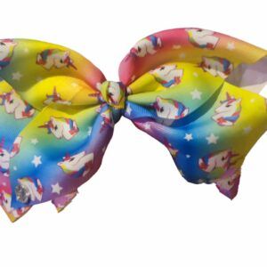 Hair unicorns Bow clip style rainbow