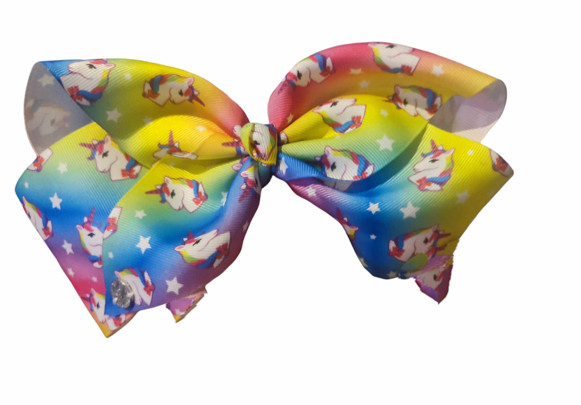Hair unicorns Bow clip style rainbow