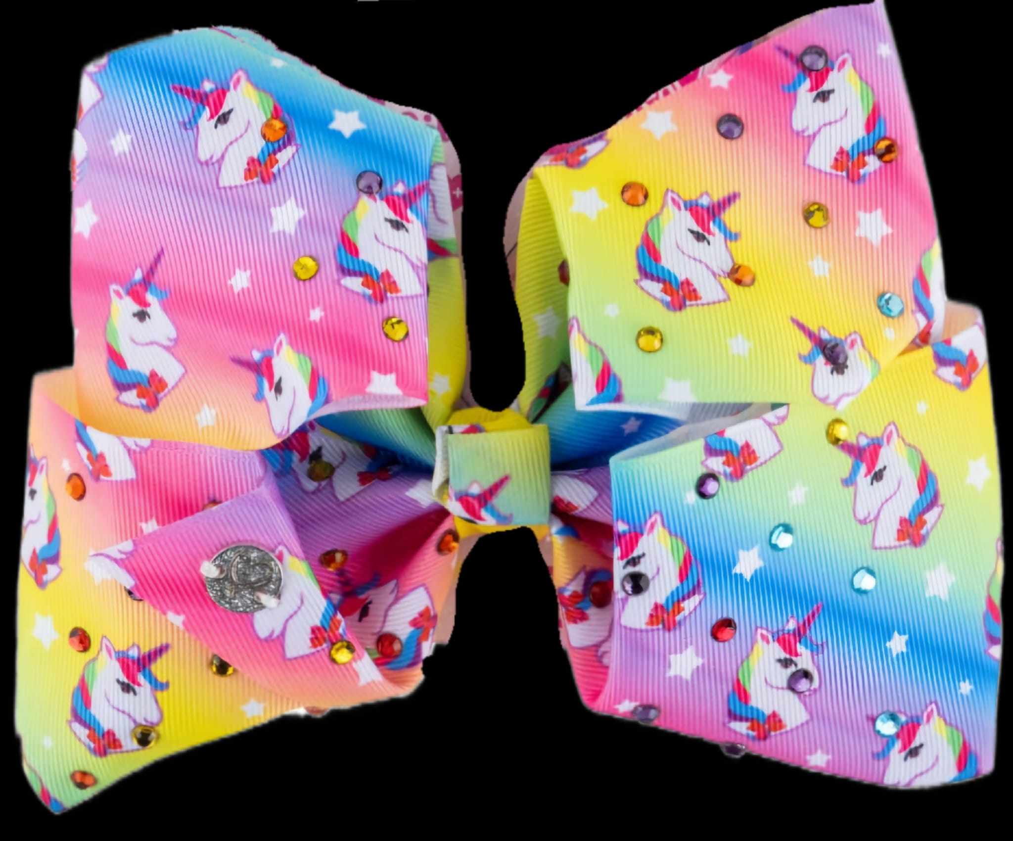 Hair unicorns Bow clip style rainbow - Image 4