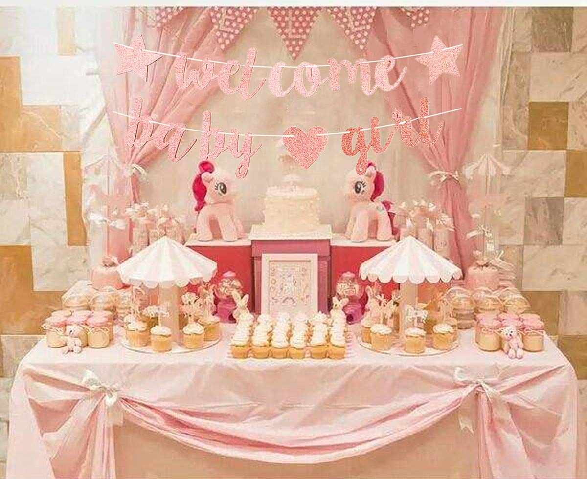 Decoración de fiesta de revelación de género Bienvenida niña - Image 4