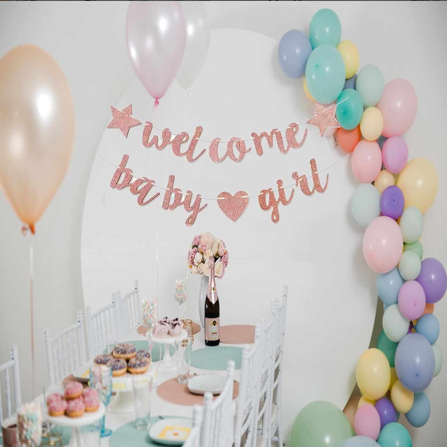 Decoración de fiesta de revelación de género Bienvenida niña - Image 3
