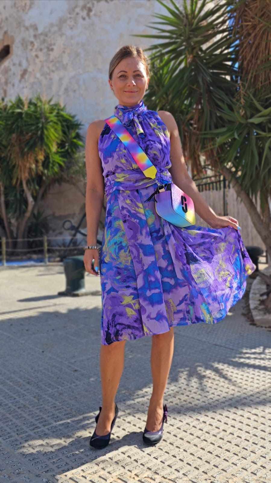 Vestido con bufanda 6-10