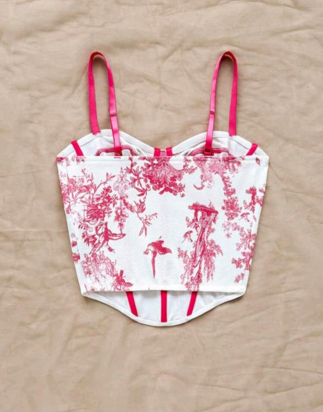 Corsé floral rosa vintage - Image 5