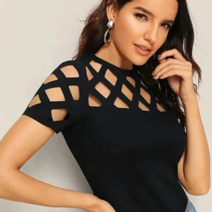 Blusa negra de mujer talla S-M (8-10)