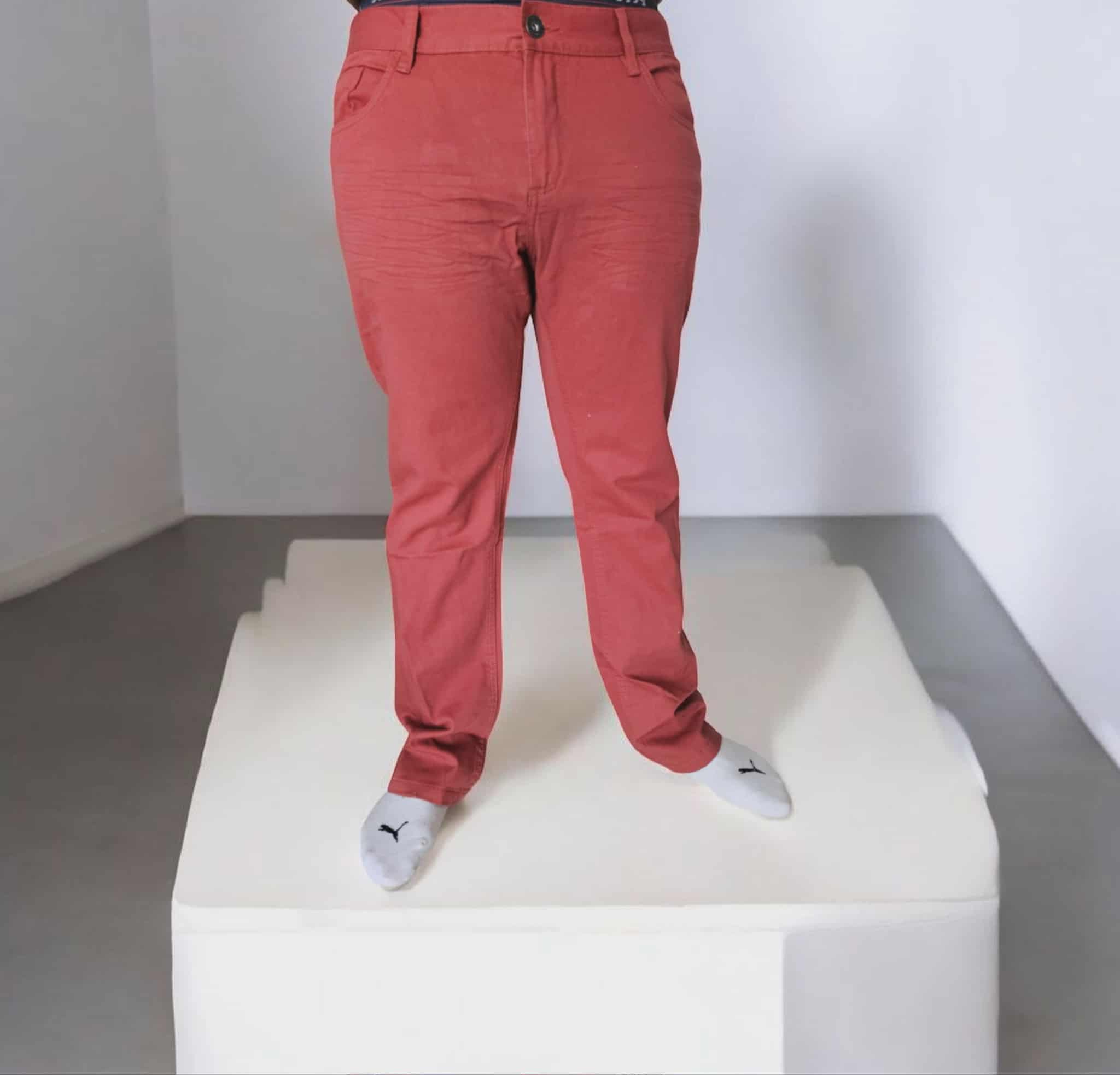 Pantalones vaqueros casuales de color vivo para hombre - Image 5