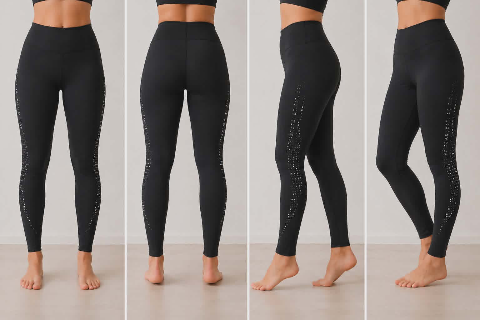 Leggings deportivos negros para mujer "Be Fit Be Fearless" Talla 12-14 - Image 2