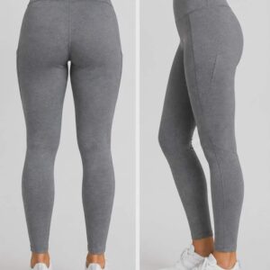 Leggings deportivos grises de talle alto, talla S/M