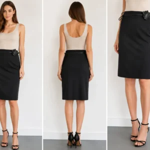 Falda midi negra de Dorothy Perkins
