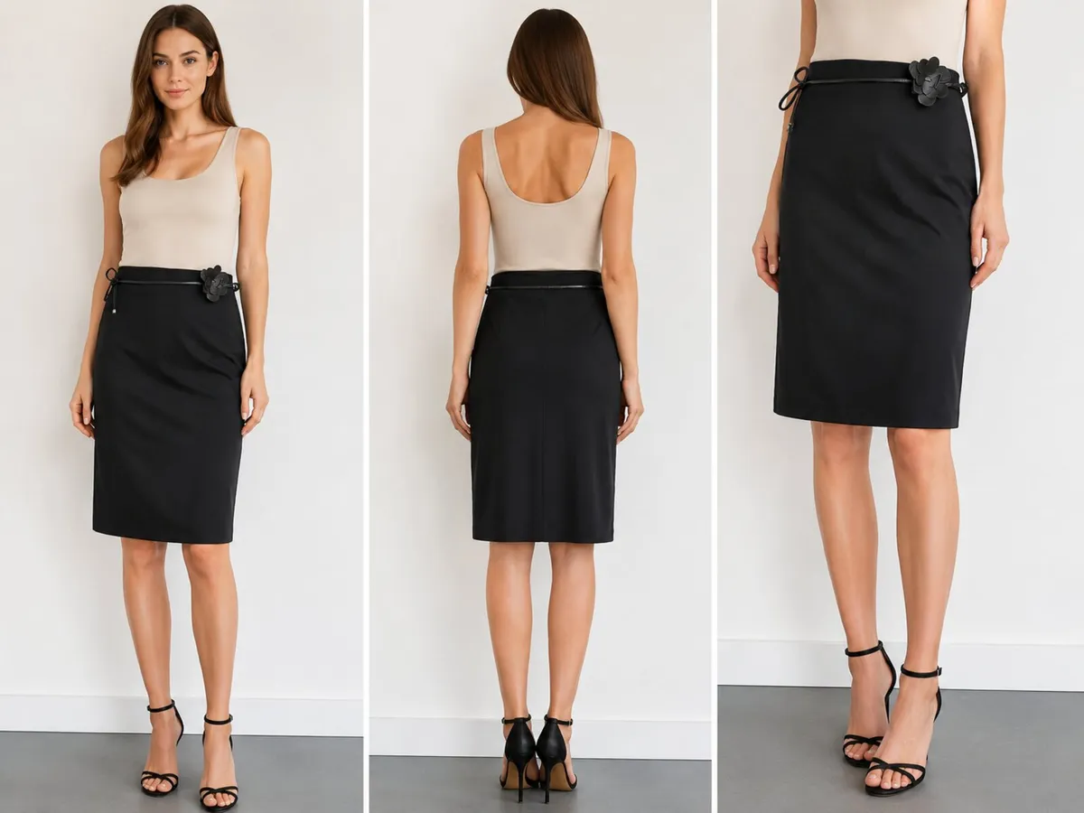 Falda midi negra de Dorothy Perkins