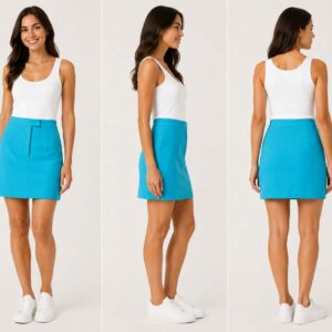 Minifalda turquesa para mujer – Talla 10