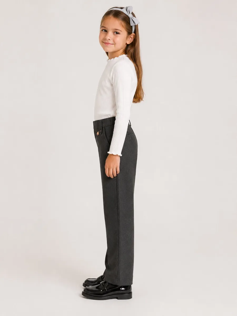 Título: Pantalones escolares grises para niña F&F – Edad 6-7 años - Image 2