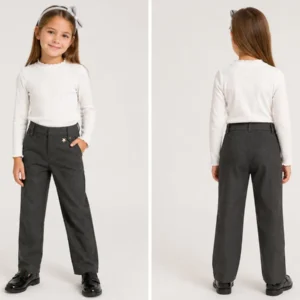 Título: Pantalones escolares grises para niña F&F – Edad 6-7 años