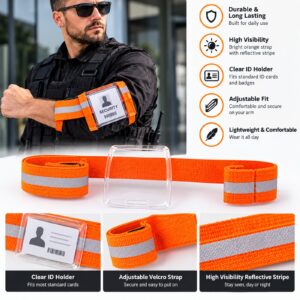 Brazalete de seguridad de alta visibilidad con diseño horizontal