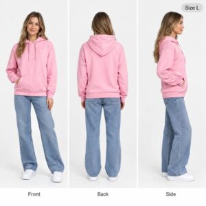 Sudadera con capucha rosa Nike – Talla L