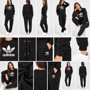 Conjunto de chándal negro Adidas – Sudadera